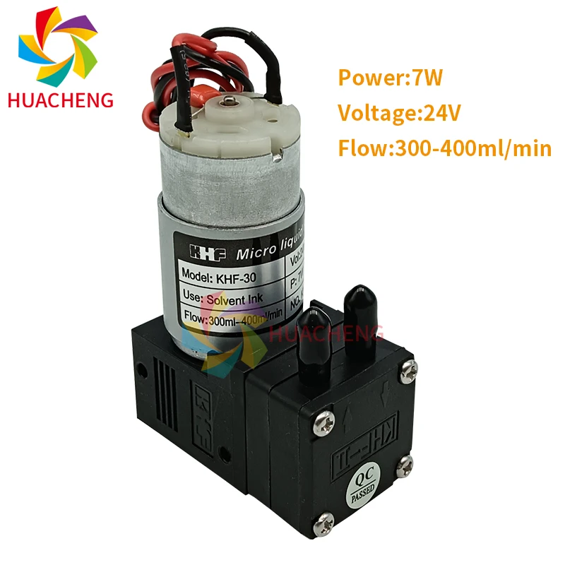 For KHF-30 HY-30 Solvent Ink Pump Air Pump for Large Format Inkjet Printer 24V 3W/4.4W/7W Printer Micro Diaphragm Small Pump