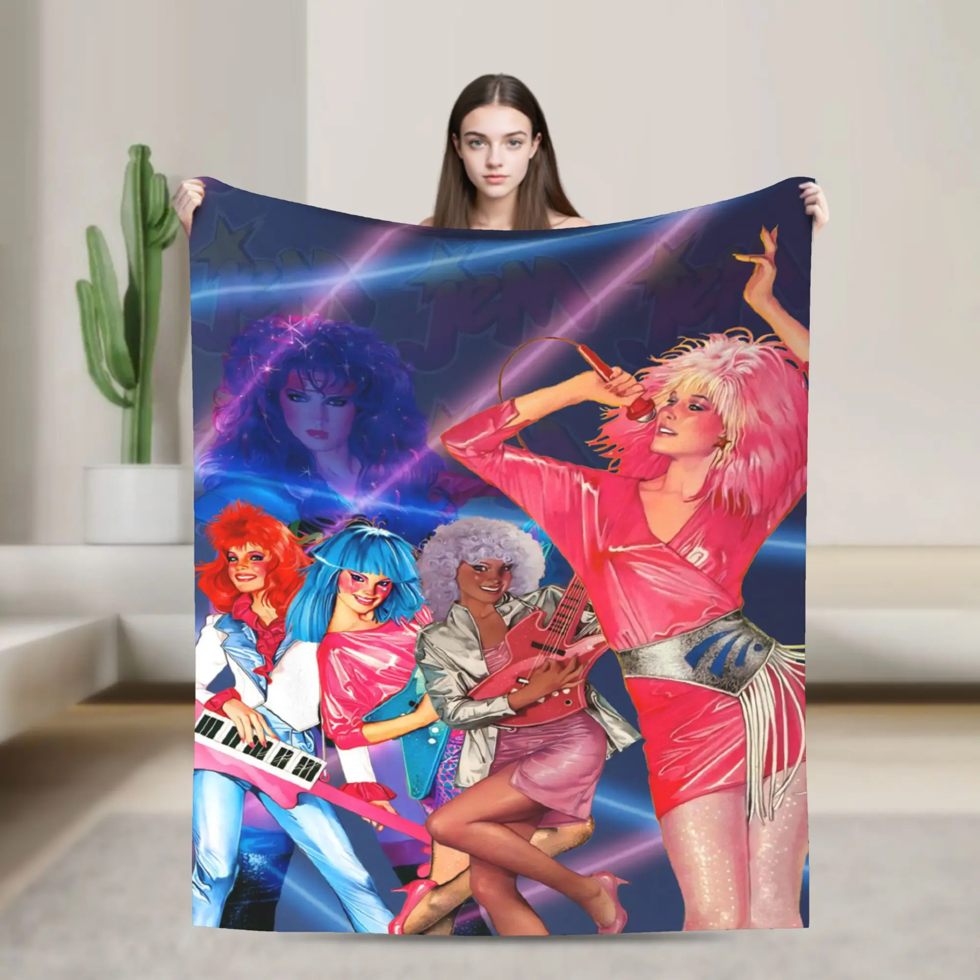 Novelty Design Jem And The Holograms Blanket Lightweight Thin Flannel  Relax Throw Blankets Machine Washable