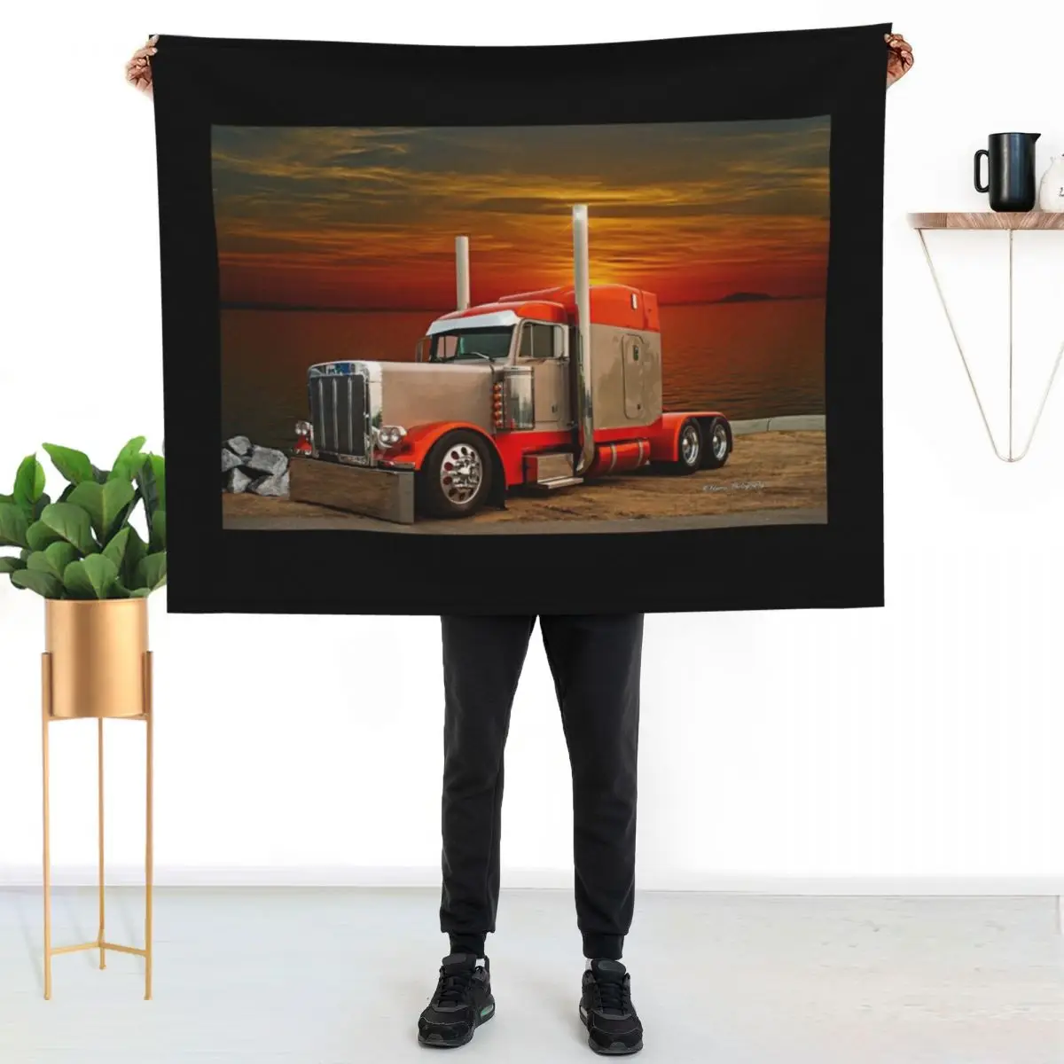 

Cool Peterbilt Throw Blanket Soft Solid Color Blanket for Couch Bed