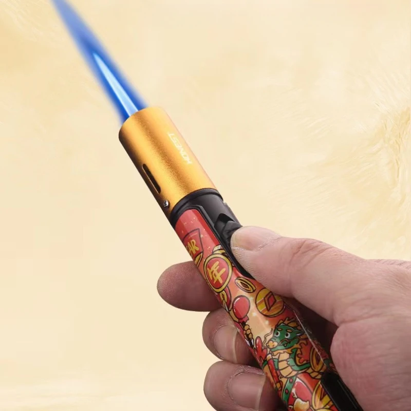 Honest Airbrush Jet Butane Candle Lighter Metal Gas Kitchen Flashlight Turbo Windproof Cigar Pipe Lighter Outdoor BBQ Gadgets