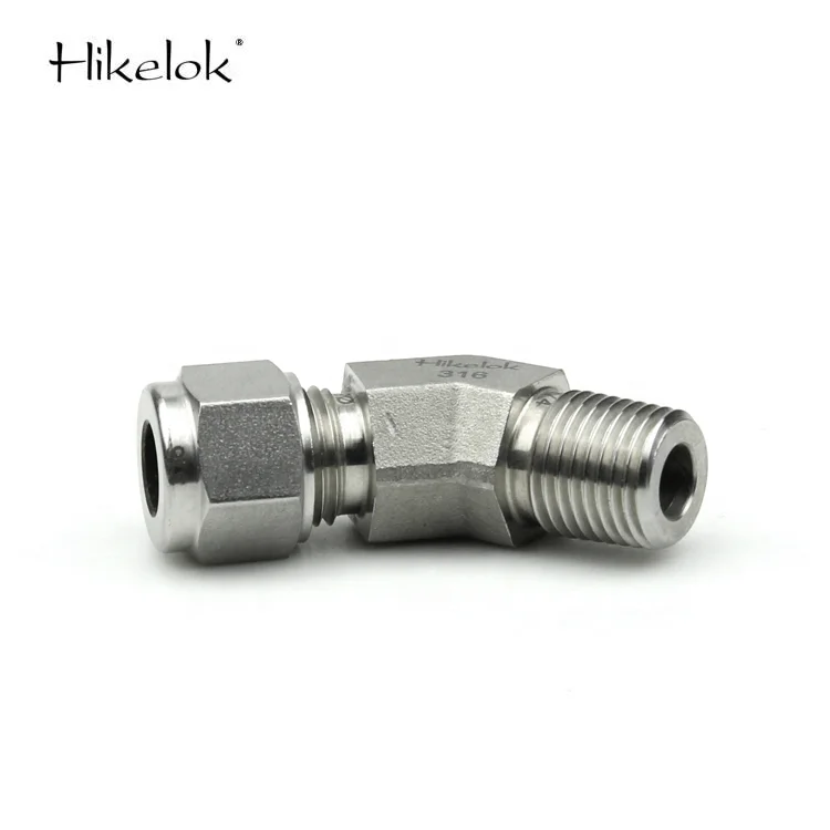 SWAGELOK SS316 304 Stainless Steel Two Ferrule Tube Pipe Fitting 45 Degree Male Elbow