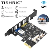 TISHRIC Tuya Wifi PC botón de encendido interruptor de Reinicio 1X tarjeta PCIE para ordenador Destop aplicación remota Control compatible con Alexa Google Home