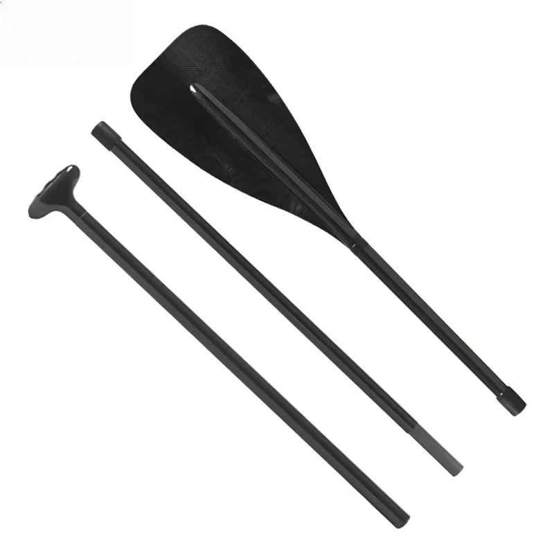 HOFi Customized Logo Professional Carbon Fiber SUP Paddle Black Glossy 3-Part Adjustable Racing Waterplay Crafts Accessories