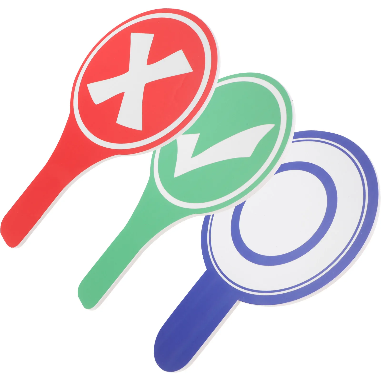 

3Pcs Classroom Voting Paddles Dry Erase Reusable Handheld Teacher Supplies for Student Interaction True False Yes No Answers