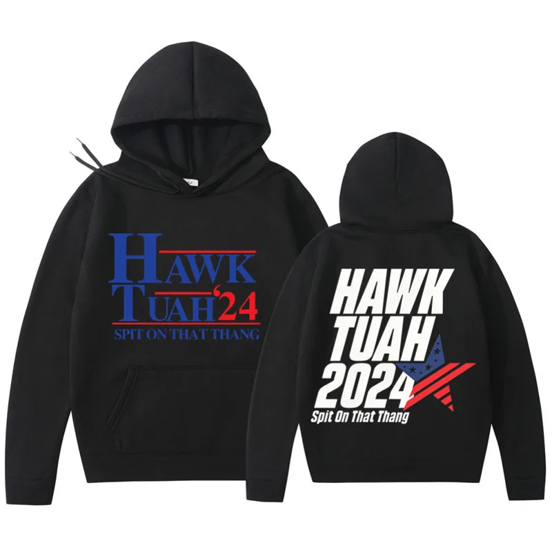 HawkTuahed 24 Sweatshirt Hoodie On That Thang Men Print Hot Stamping Cotton Fashion Casual Sweatshirt Long Sleeved Pullover Top