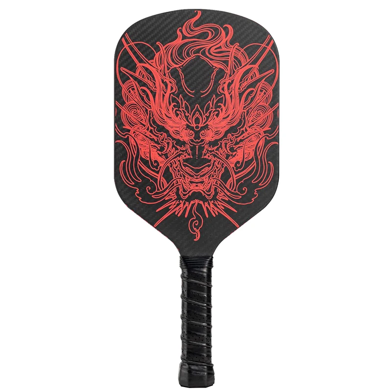 Carbon Fiber T700 Pickleball Paddle, PP Honeycomb Core, Hot Press Integrated Paddle,Dragon Head Pattern Competition Level Racket