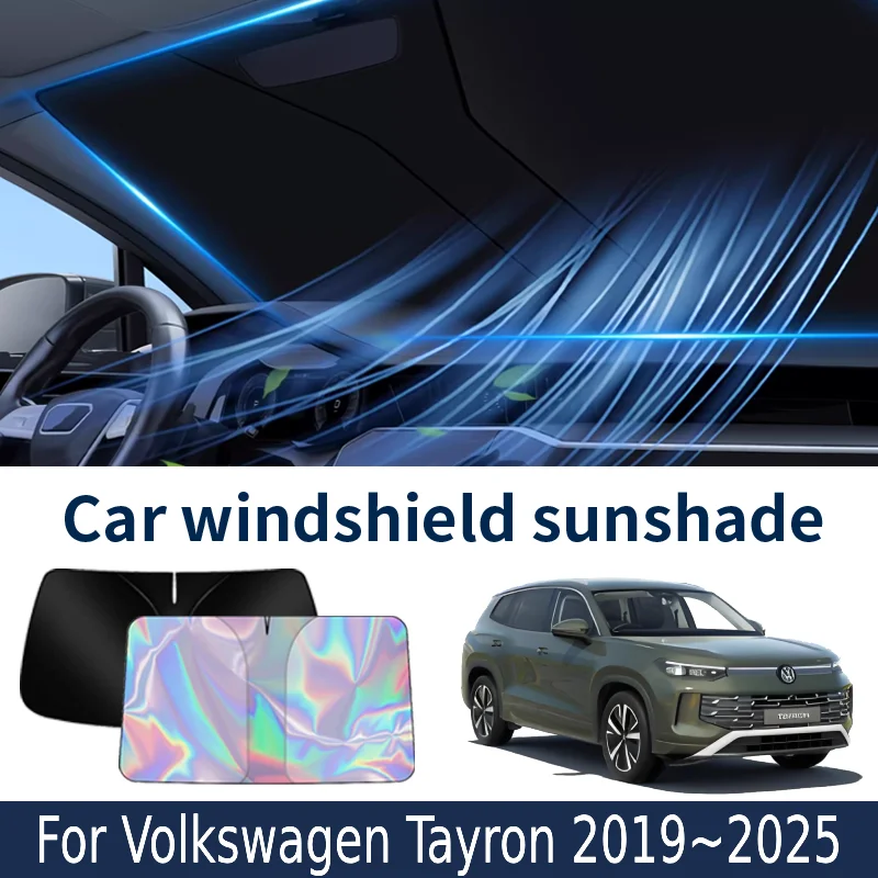 

Front Windshield Sunshade For Volkswagen Tayron 2019~2025 2024 2023 Car Sun Visor Heat Insulation Summer Cooling Accessories