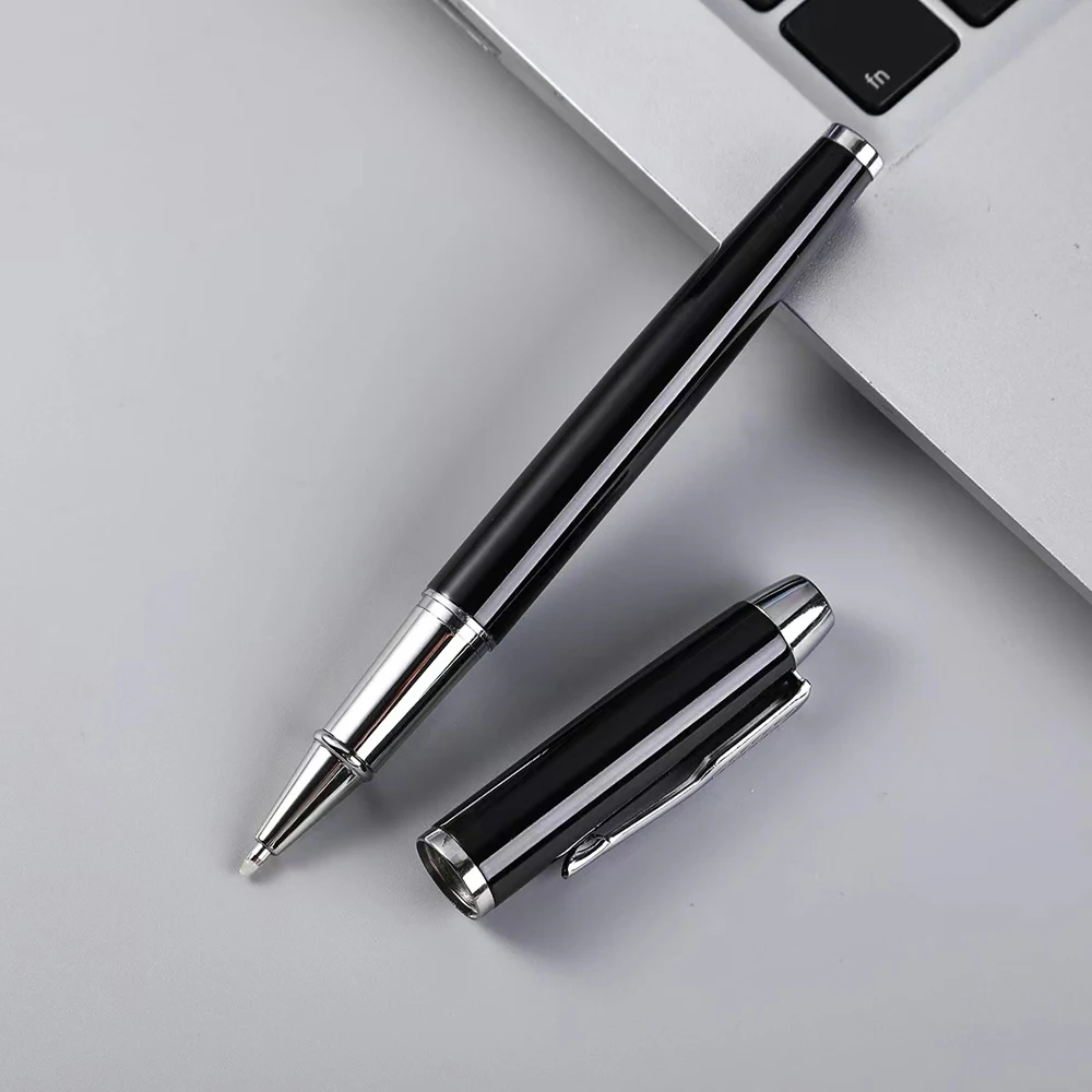 1+4Pcs Office School Ball Point Pen Metal Pen Luxury Metal Gel Pens & Refills Set Gift 0.5mm Blue Black Rollerball Pen