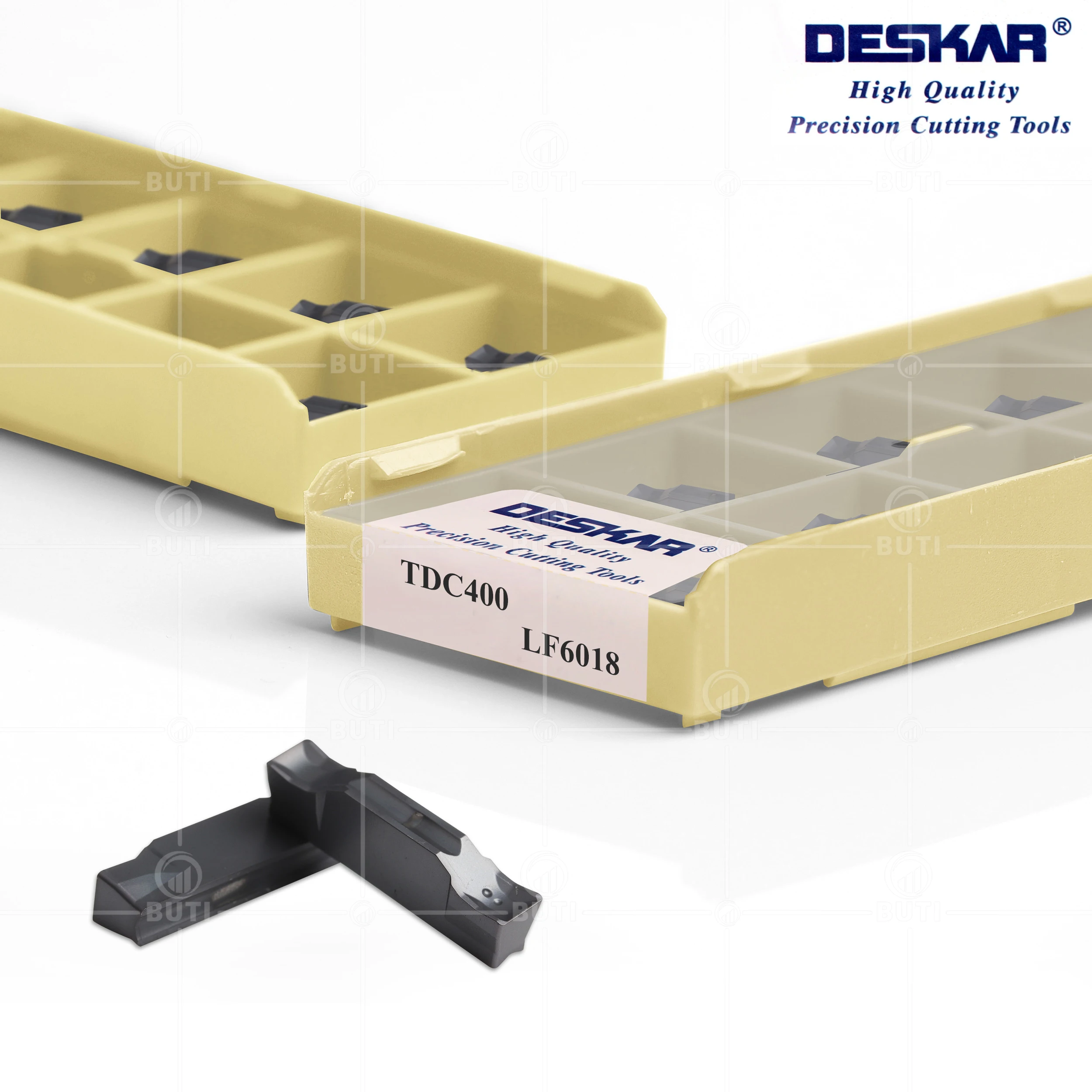 Imagem -02 - Deskar 100 Original Tdc200 Tdc300 Tdc400 Lf6018 2.0 mm Carbide Inserir Grooving Lâmina Parting Off Torno Cnc Slot Cutter Ferramentas
