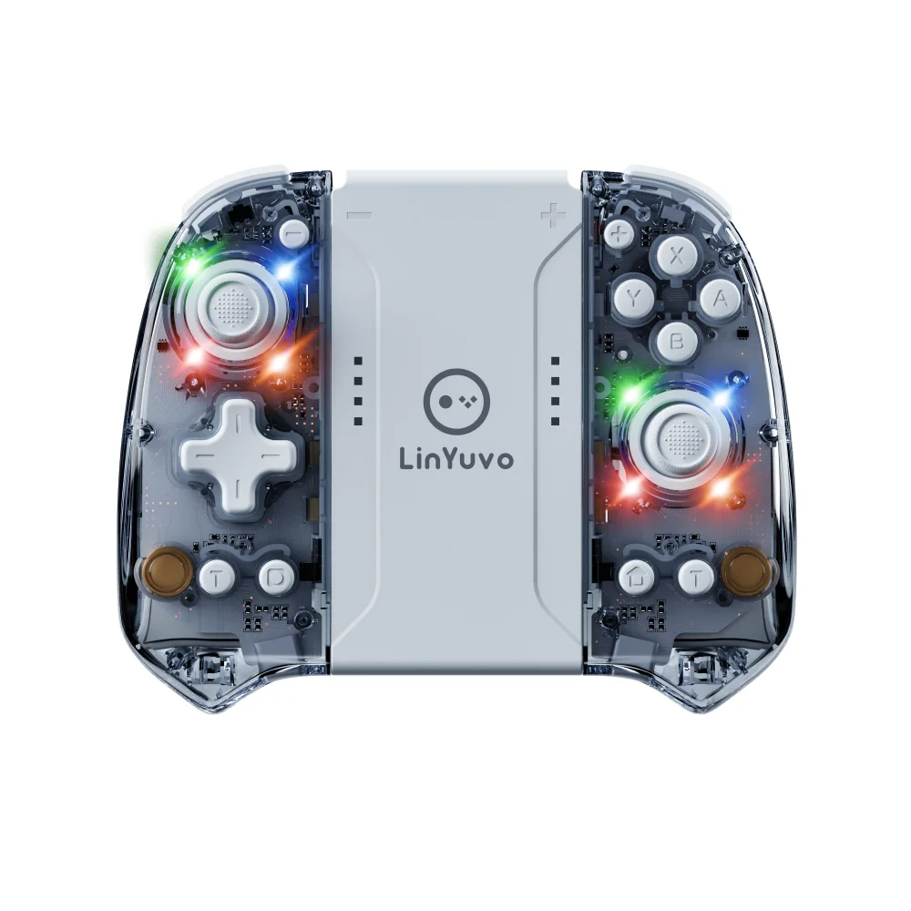 LinYuvo Wireless Gamepad KS58 for Switch&OLED with Turbo/Vibration/6-Axis Gyro/Wake-up Function/Hall Rocker,Long Life Gamepad