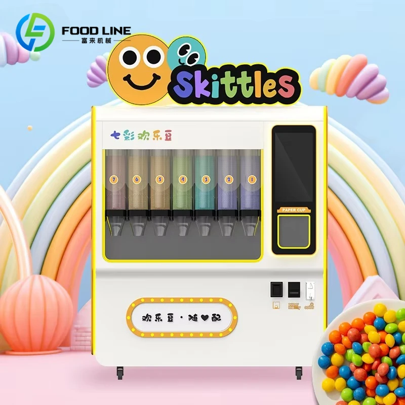 Colorful Chocolate Jelly Bean Vending Machine Multi-Payment SDK Supported For Global Distributors