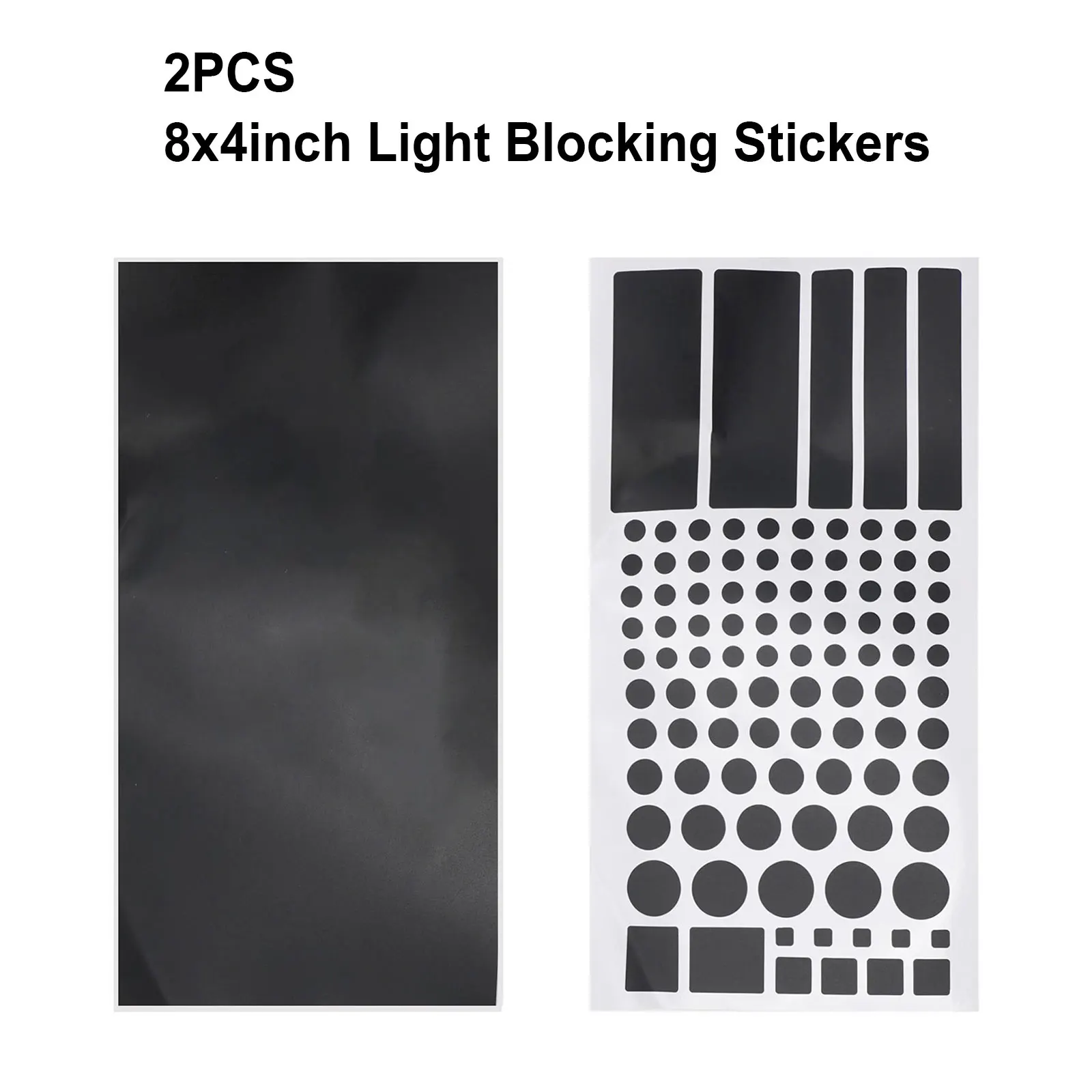 Stickers Dimming Stickers 2 Sheets Black Light Blocking Stickers PVC Light Dimming Stickers For Electronics Car