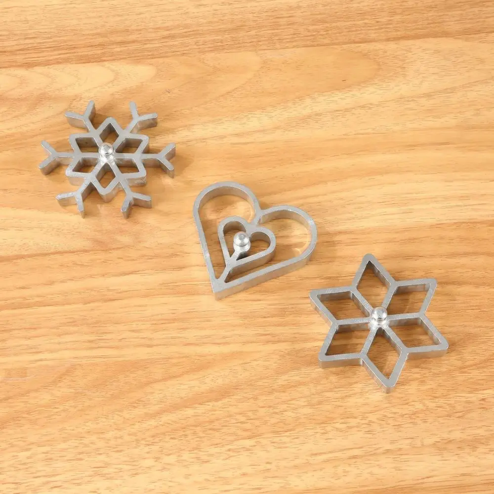 Premium Aluminum Alloy Baking Mold Kitchen Frying Tool Heart Snowflake Hexagon For Chunhai Snack Cooking Utensil