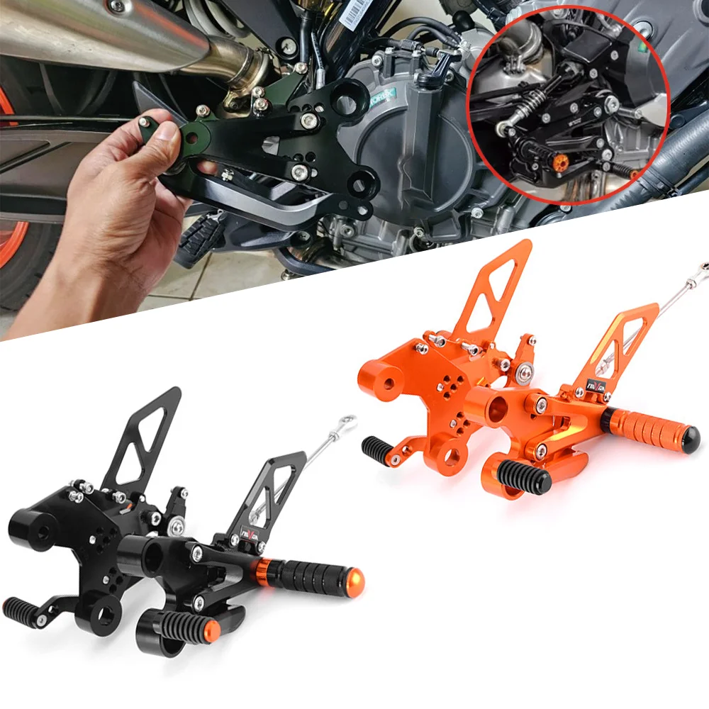 For 2023-2018 DUKE790 DUKE890 Adjustable Footrests Rearset For KT/M DUKE 790 890 790DUKE 890DUKE 2023 2022 2021 2020 2019 2018