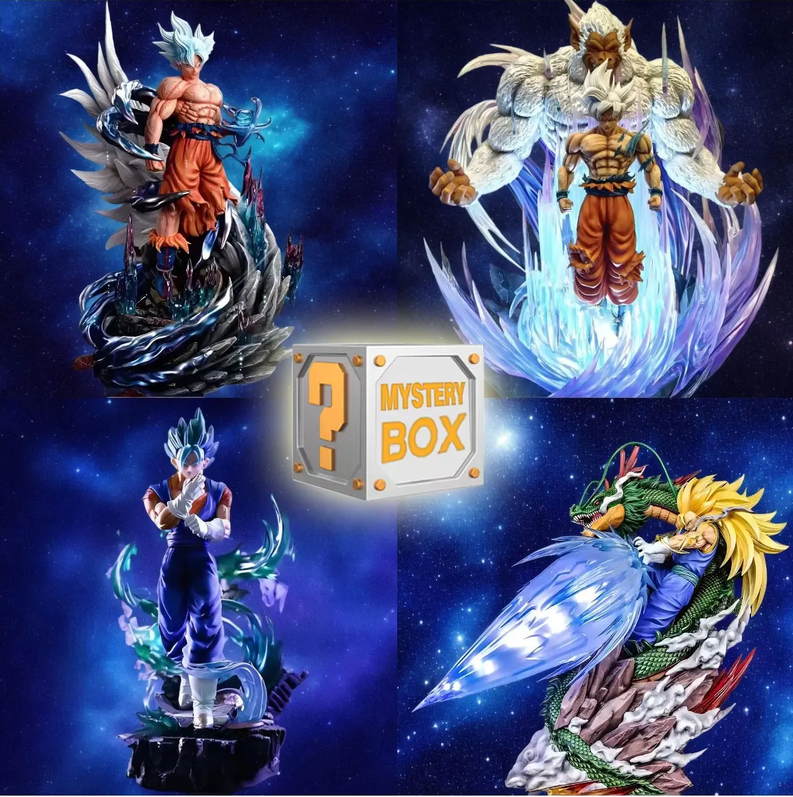 Dragon Ball Surprise Figure Super Saiyan Goku Vegeta Model Anime Figures 5-30cm Mystery Box Collection Periphery Toys Decoration