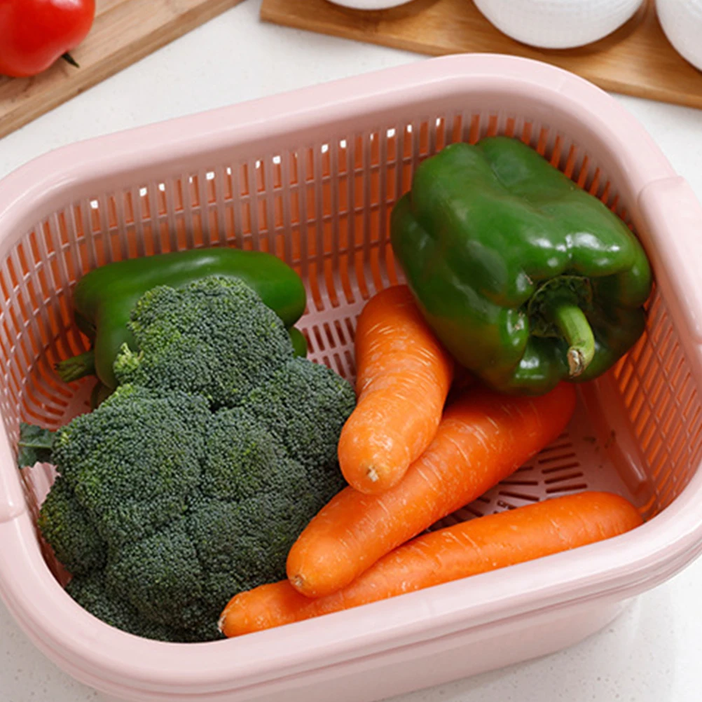 

1 комплект, утолщенная корзина для хранения из полипропилена с быстрым сливом отверстий, гладкие края, недеформирующий кухонный фильтр для фруктов