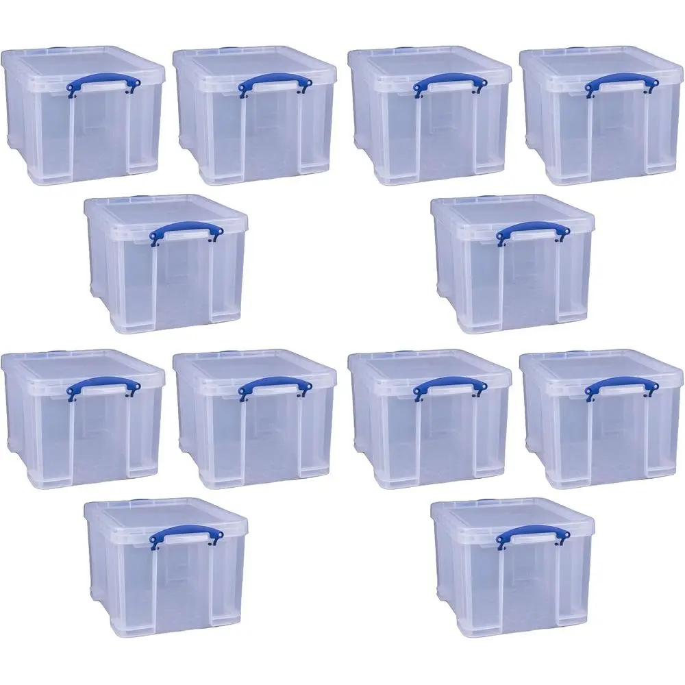 

32-Liter Storage Bins with Snap-Lid and Clip Lock, 12-Pack for Home and Office Organization