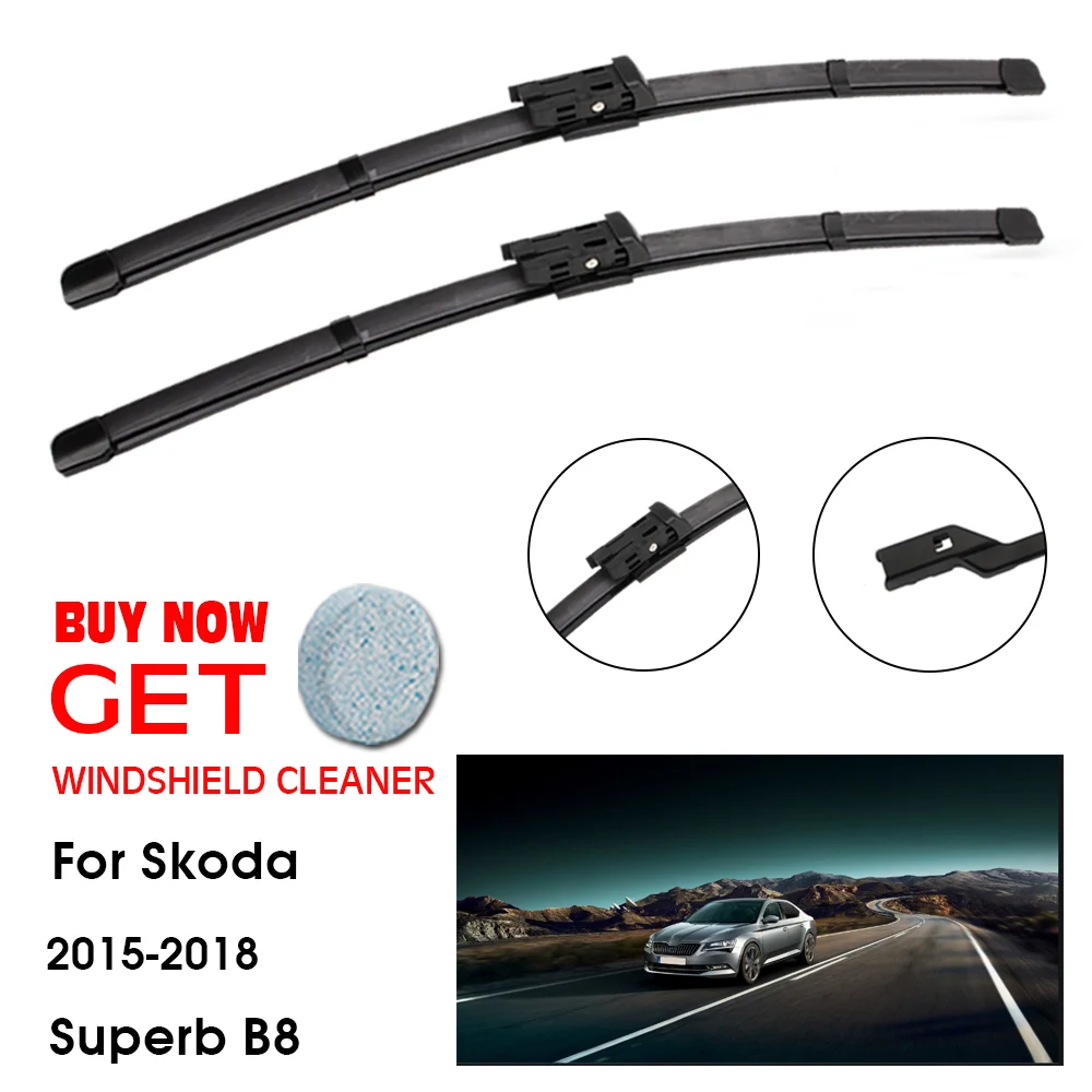 

Car Wiper Blade For Skoda Superb B8 26"+18" 2015-2018 Front Window Washer Windscreen Windshield Wipers Blades Accessories