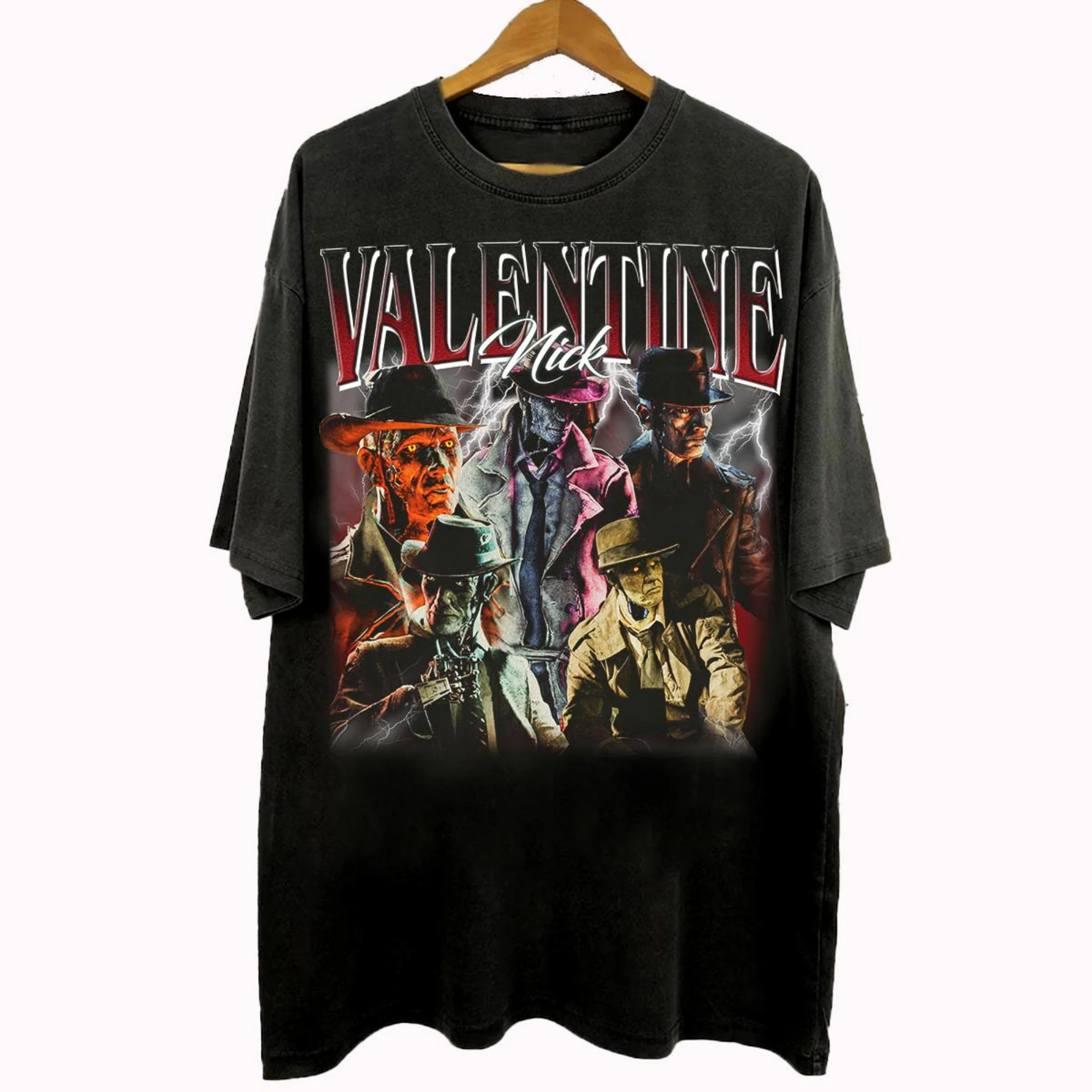 

Женская футболка с принтом Nick Valentine, модный тренд весны/лета, топ из чистого хлопка, нейтральная футболка с короткими рукавами