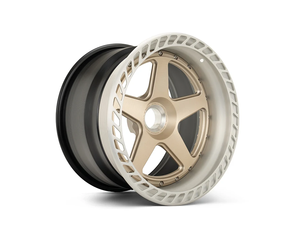 SYAC nuevo diseño cinco radios dos ruedas de aleación de aluminio forjadas de tres piezas 5*112 4*114,3 5*110 Pcd