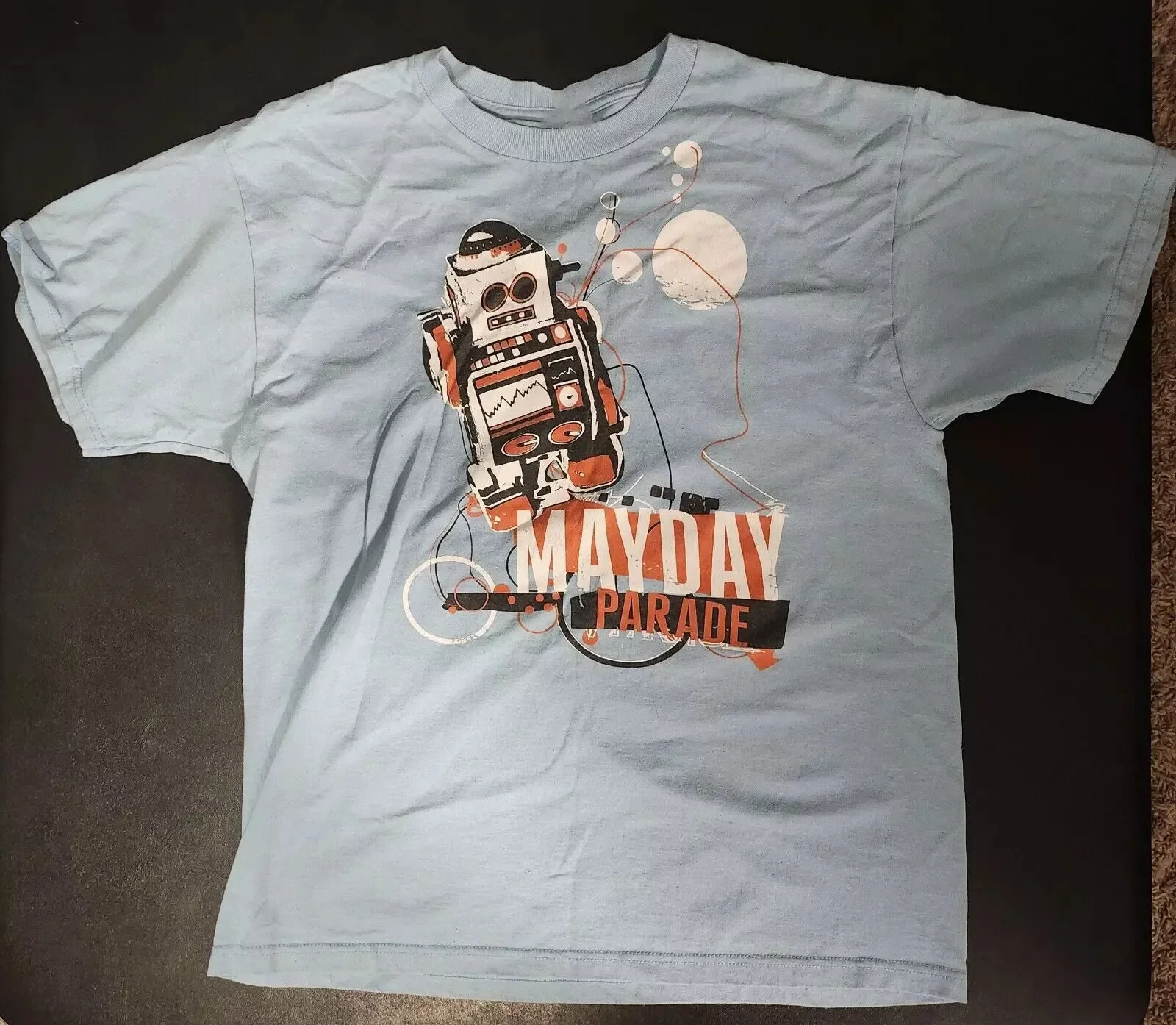 Mayday Parade Robot Pop Punk Rock Light Blue Unisex T-Shirt All Size MD58