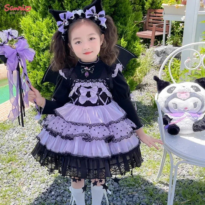 

Anime Sanrio Kuromi Girl Cosplay Dress 2024 Autumn Lolita Princess Dress Halloween Cosplay Costume Exquisite Princess Dress Gift