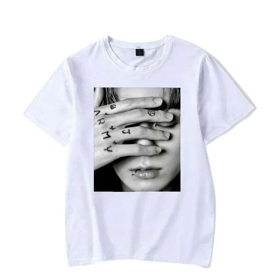 Vintage T-Shirt Jungkook Graphic T-Shirt Oversized Tops Gothic Womens T-Shirt Kpop Aesthetic Goth Fashion Streetwear Tops Tees image 2