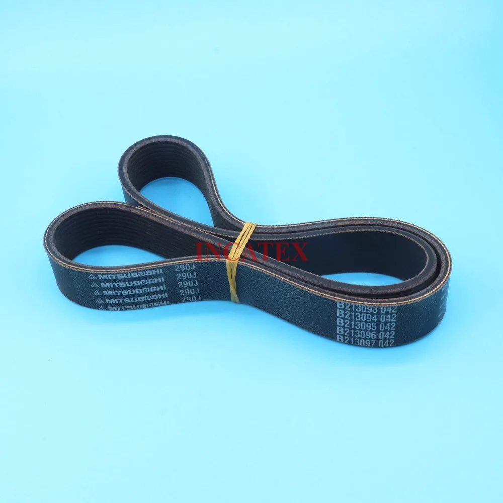 

Хорошее качество SWF Sunstar запасные части для вышивальной машины подлинный японский MITSUBOSHI главный вал мотор ремень 290J ширина 25 мм