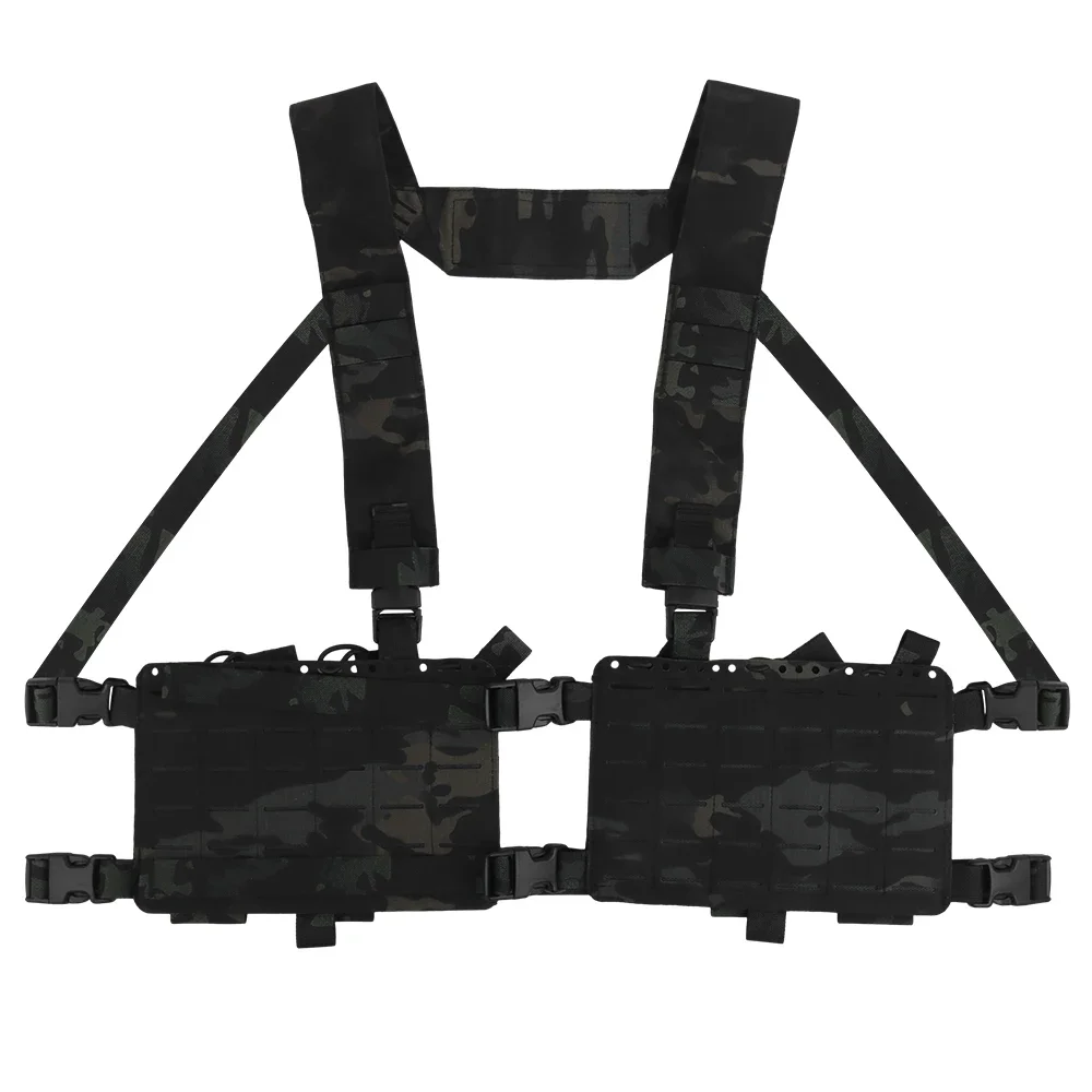 NEW Tactical Alpha Chest Rig Vest Laser Cut Molle System Magazine Pouch Hunting Split Front Chest Rig Airsoft Shooting Equipment