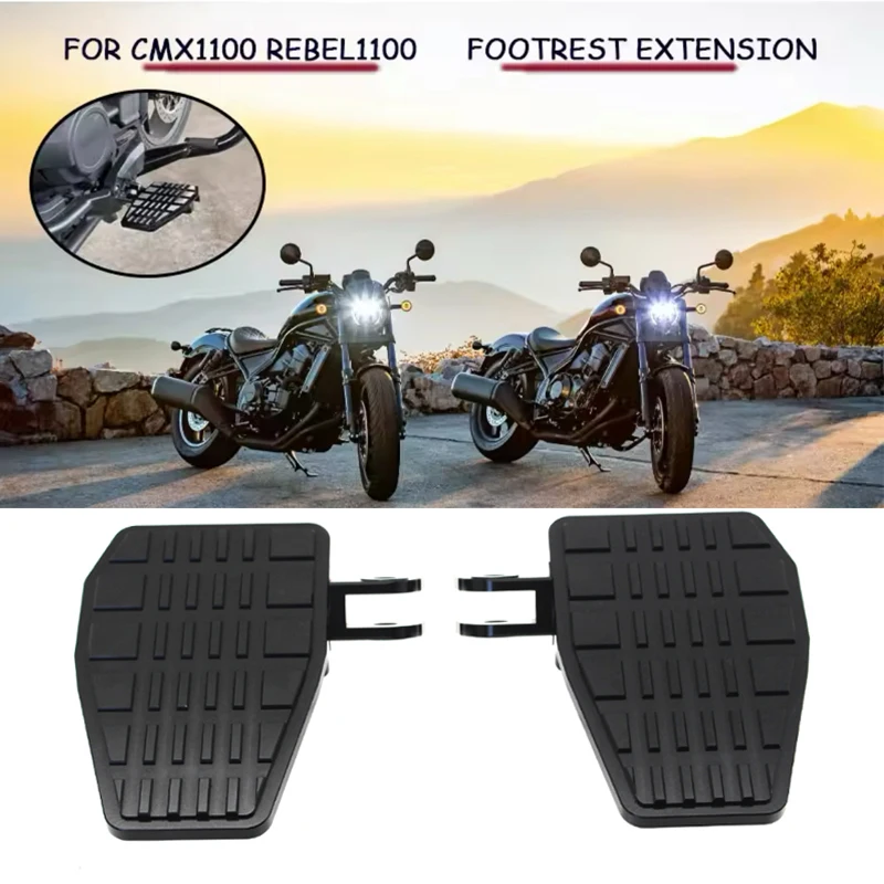 Motorcycle Billet Wide Foot Pegs Pedals Footrest Enlarge Extension Footpeg For Honda CMX1100 REBEL1100 REBEL 1100 CMX 1100