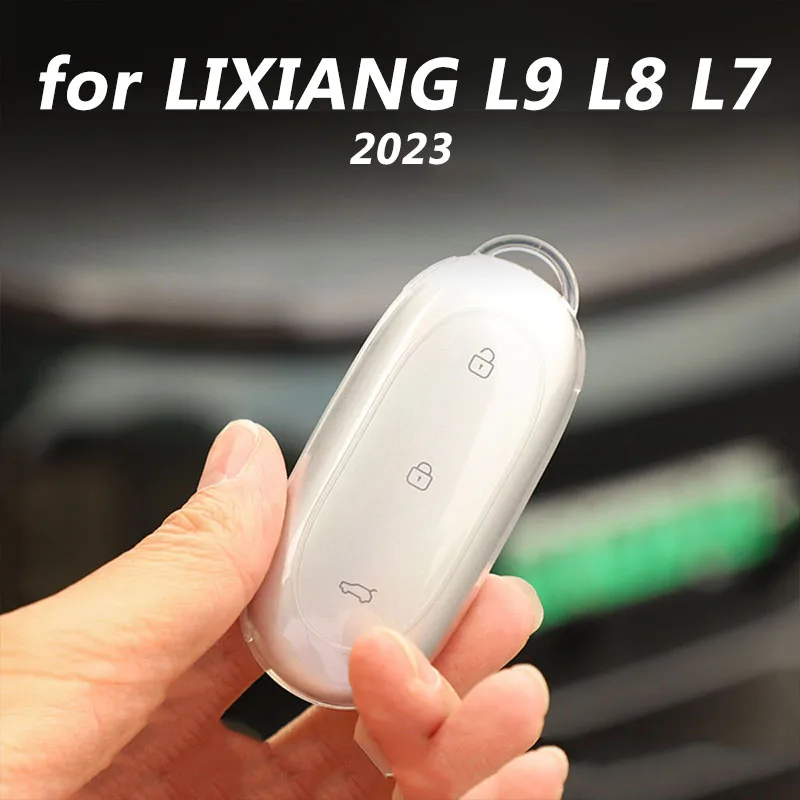 for LIXIANG L9 L8 L7 2023 Car exterior decoration accessories Car keys Transparent protective cover Key bag