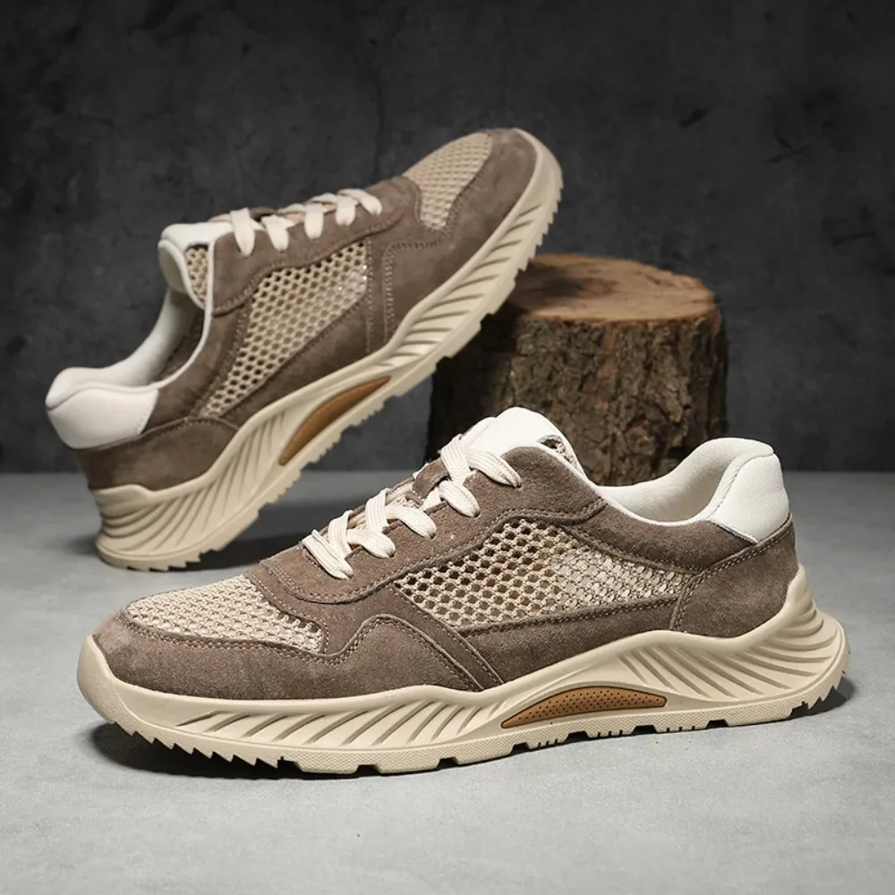 

Breathable Mens Casual Shoes Outdoor Upscale Sneakers Lightweight Treking Footwear Comfortable Male Trainers Non-Slip Mesh Shoes