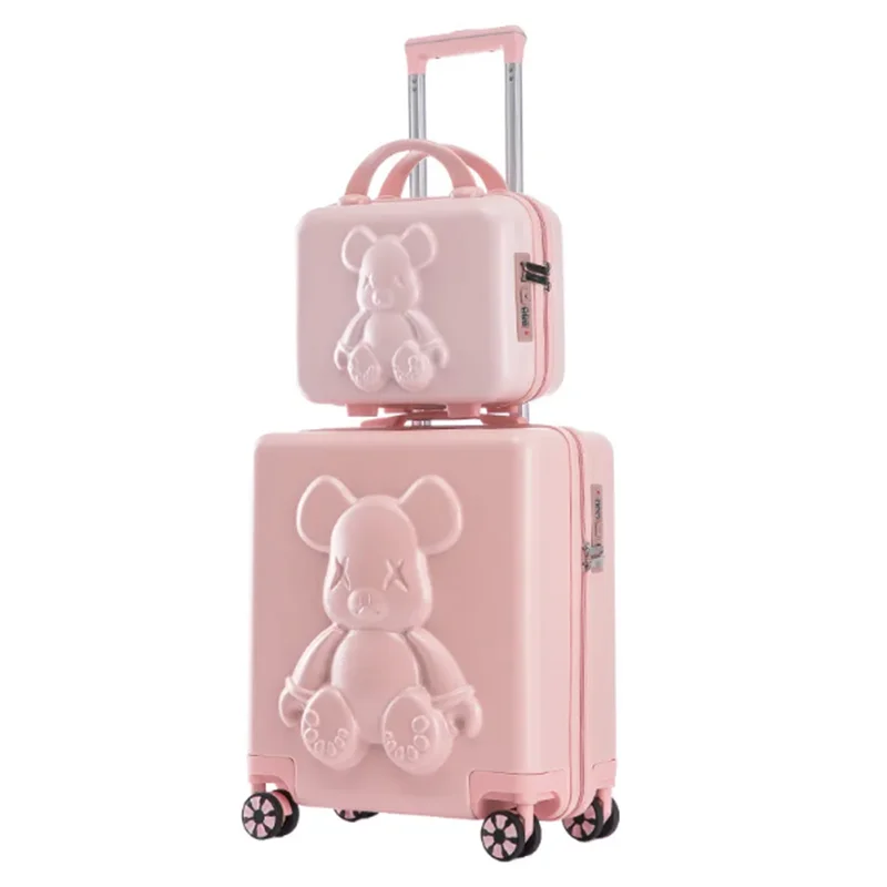 

Children's Student Cartoon Suitcase 18 inch Password Travel Box Male And Female Boarding Trolley Box Small Suitcase