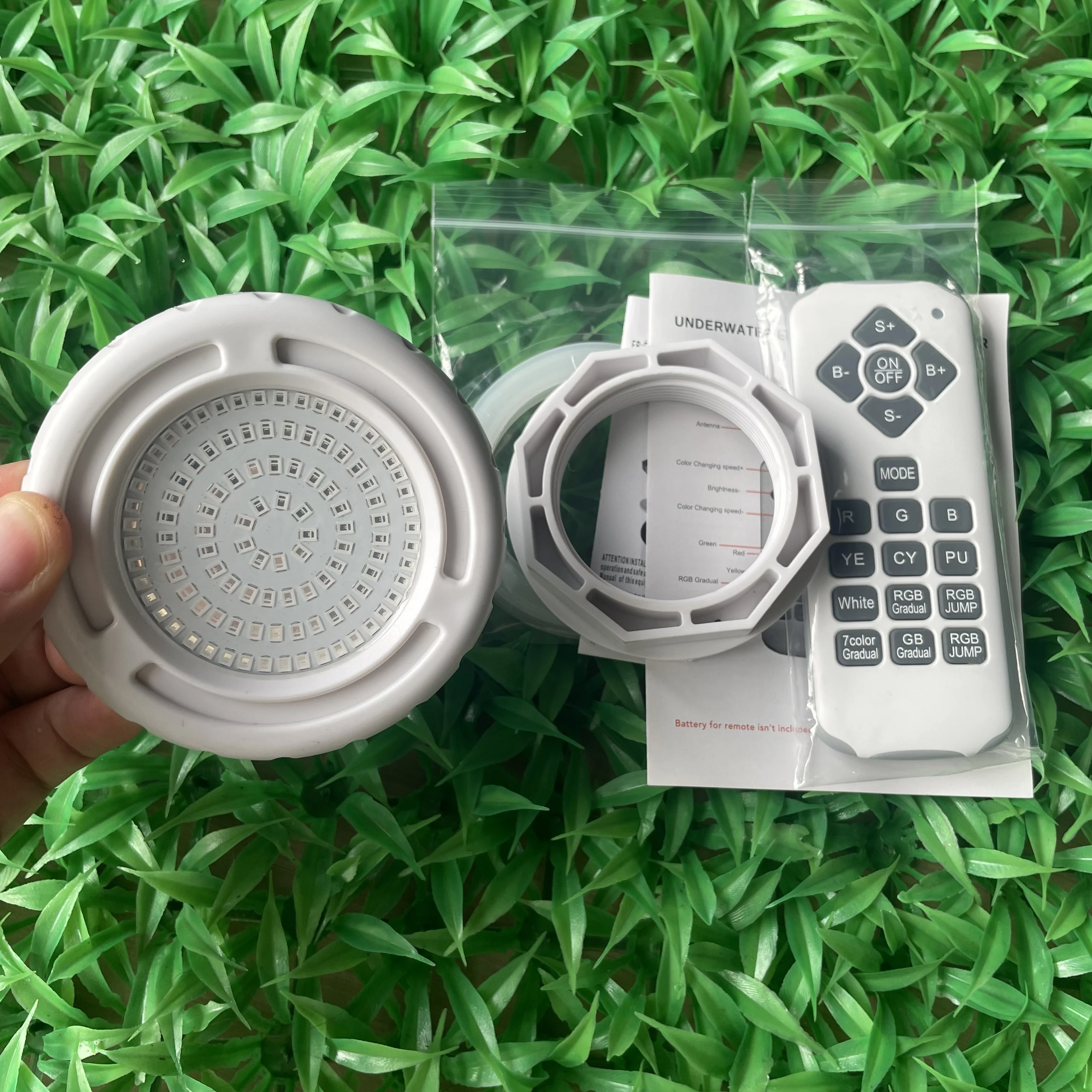 Mini Spa 2 Inch Pond Lamp Embedded 10W 12V RGB LED Swimming Pool Liners Lights for Vinyl Liner Fiberglass Concrete Pools