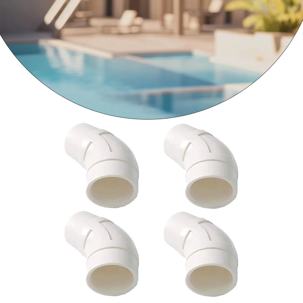 Effective Cleaning Pool Cleaner Elbow Easy Installation Pool Cleaner Parts Semi-flexible PVC Semi-flexible PVC 4 Pieces Set