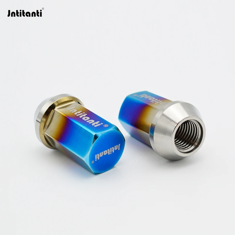 Jntitanti Gr.5 titanium screw10.9 Grade cone seat wheel nut titanium nuts M12*1.25*35mm for Nissan,Greatwall,Geely,Subaru,Suzuki