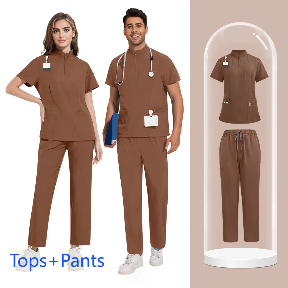 

Medical Uniforms Nurse Beauty Salon Workwear Clinical Unisex Tops Pants Doctor Nursing Suit Surgical Uniforms Pet Shop ScrubsSet