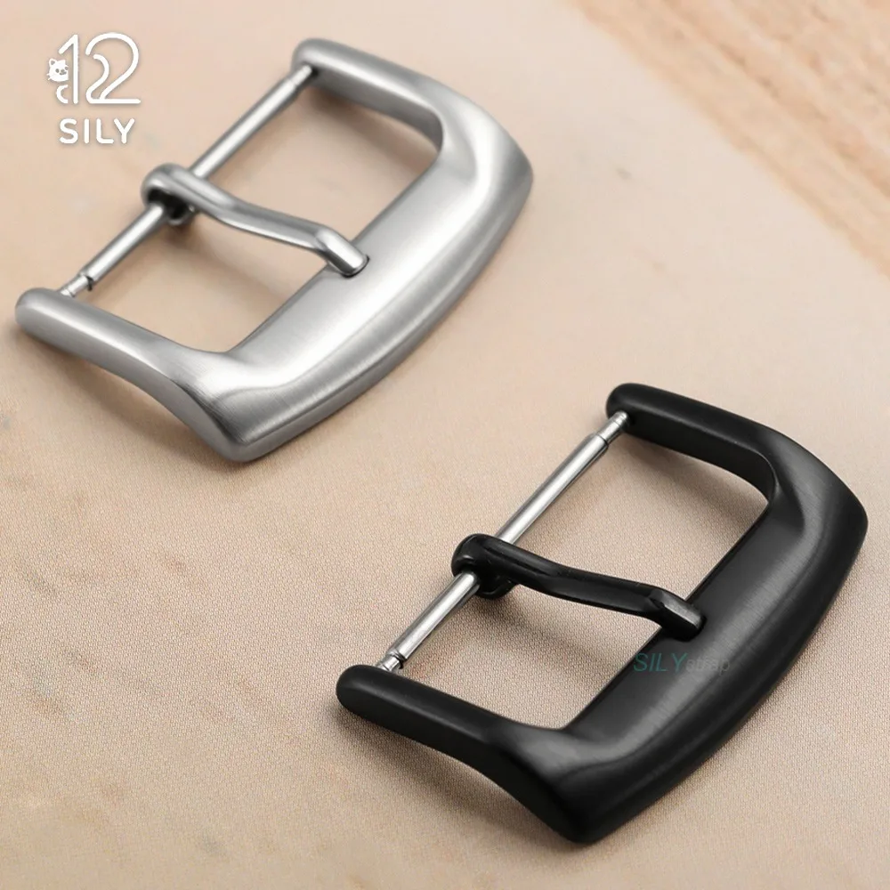 20mm 22mm Stainless Steel Watch Buckles for Citizen for Seiko Watch Strap Metal Pin Buckles Silver Band Clasp Button Accessories