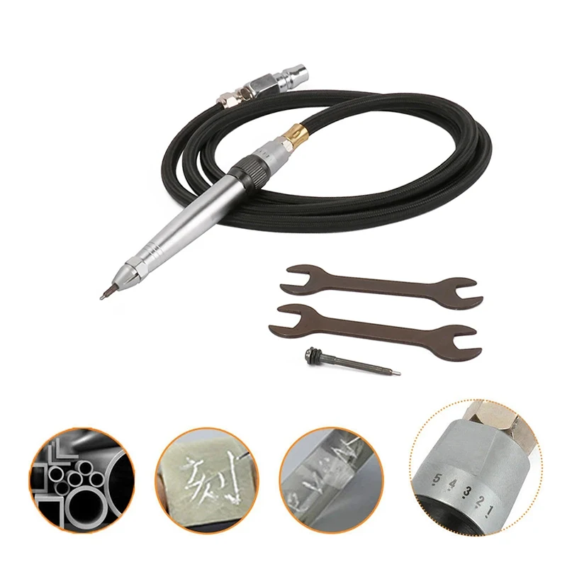 Lightweight Metal Stone Letter Hand Carving Tool Pneumatic Hammer Engraving Pen Handpiece air Micro Grinder