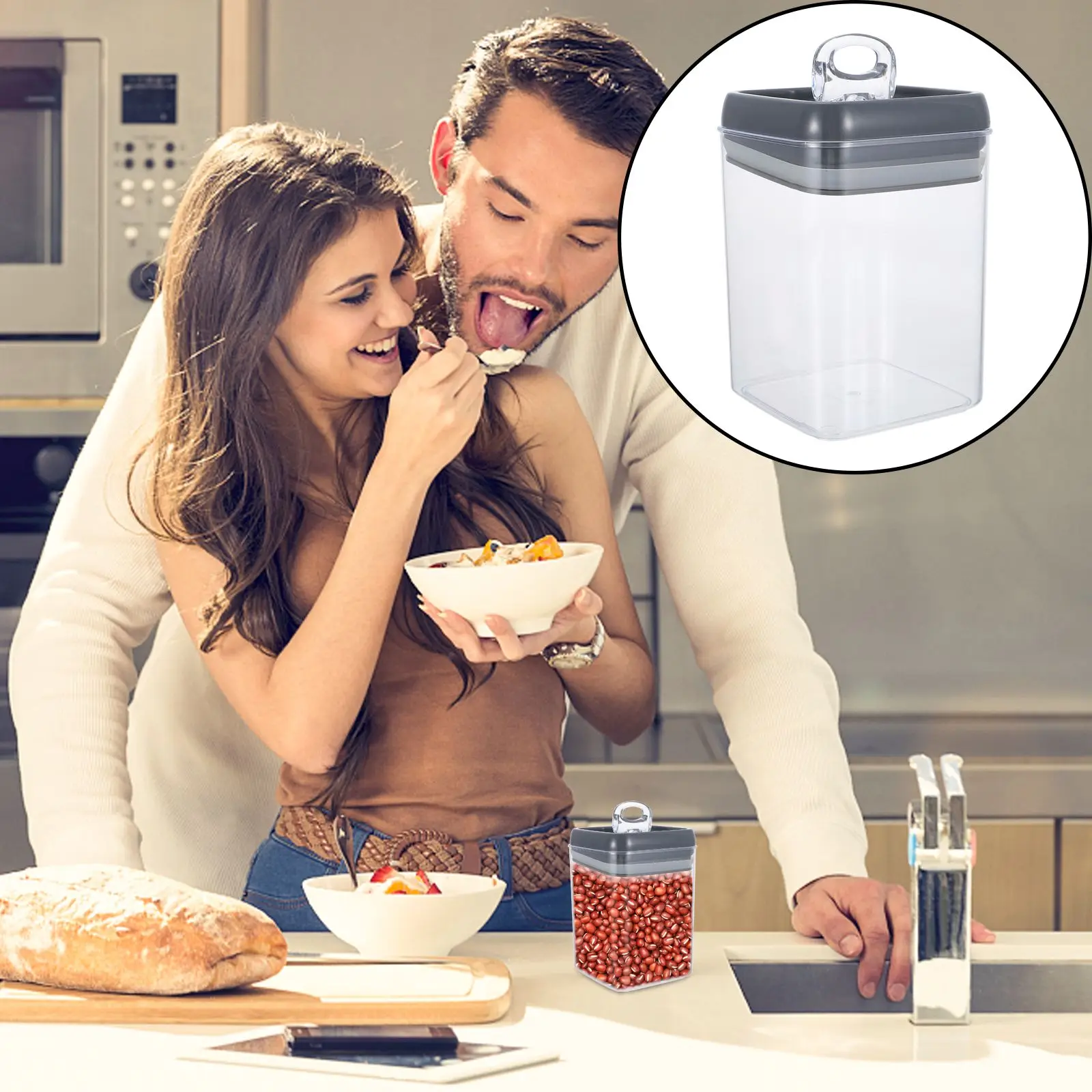 

Airtight Storage Jars Small Sealed Containers for Cereals Flour Baby Food Multi Functional Plastic Boxes Home Kitchen