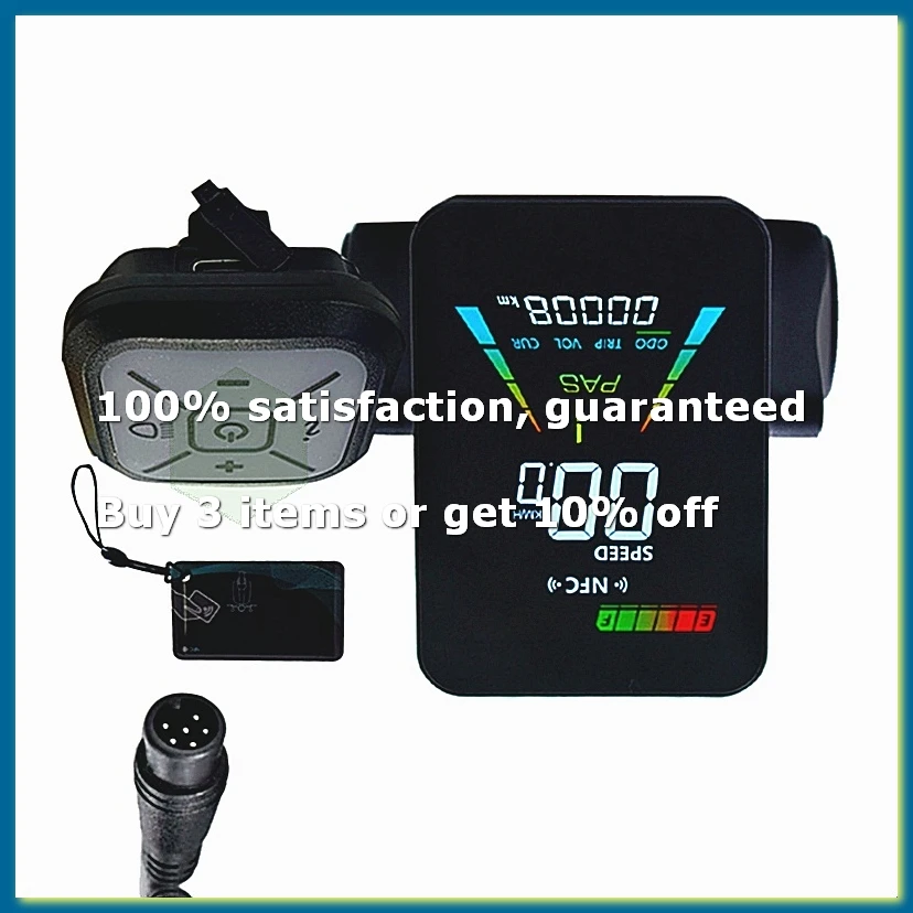 E-Bike LCD Display F3 Animated Color Meter 24V 36V 48V 60V UART Speedometer 6PIN for Electric Scooter
