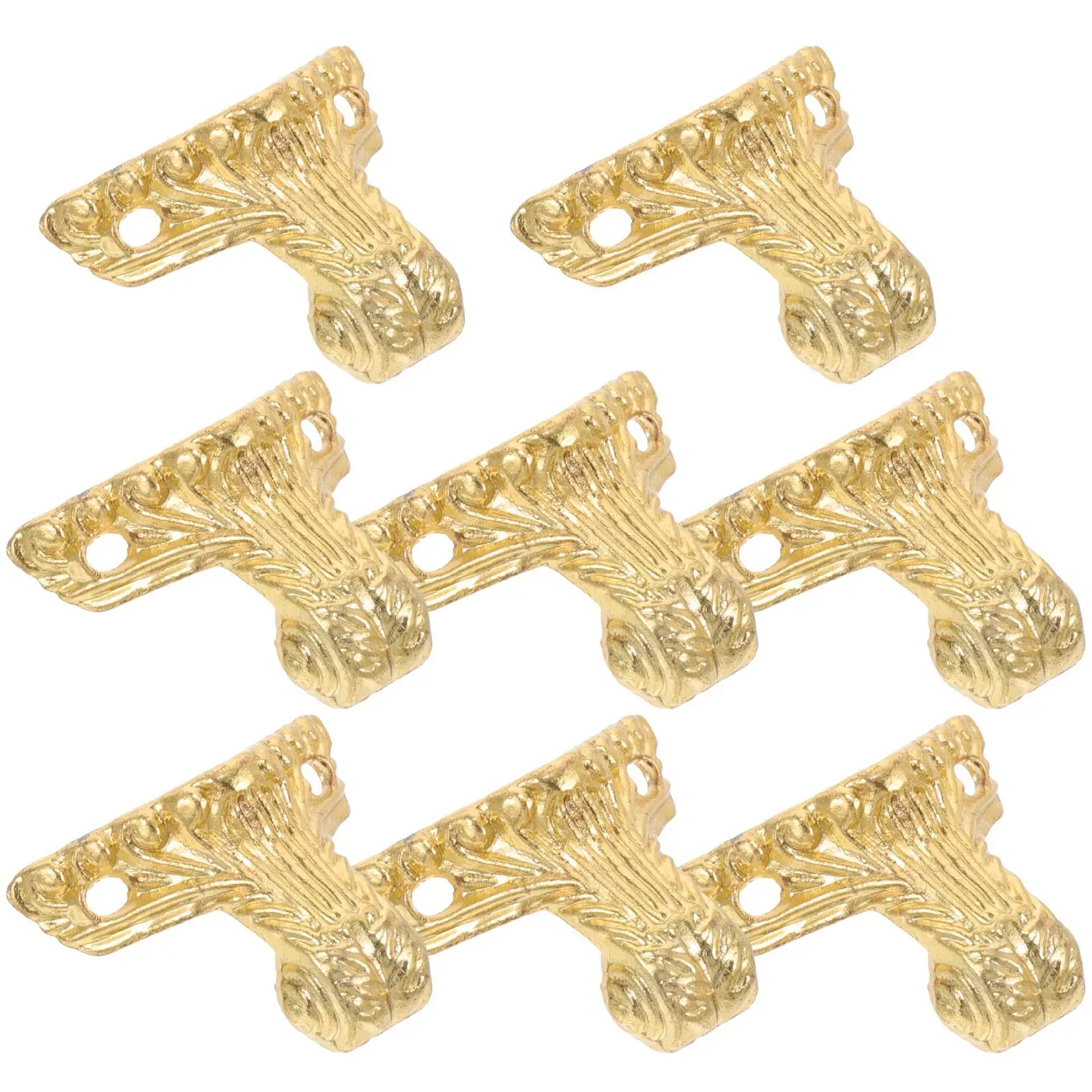 8 pezzi piedini in metallo accessori per mobili gioielli protezione angolare gambe decorative in legno base in lega di zinco