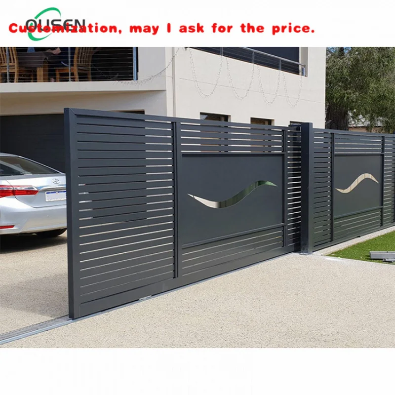 custom.Nigeria Style Modern House Sliding Slide Door Aluminum Fence and Design