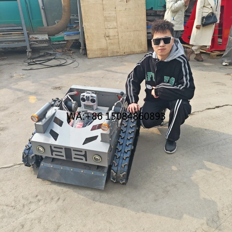 GardeningCE Certified 550mm 4-Stroke  Remote Control Crawler Intelligent Snow Clearing Robot Lawn Mower Low Pricegardening