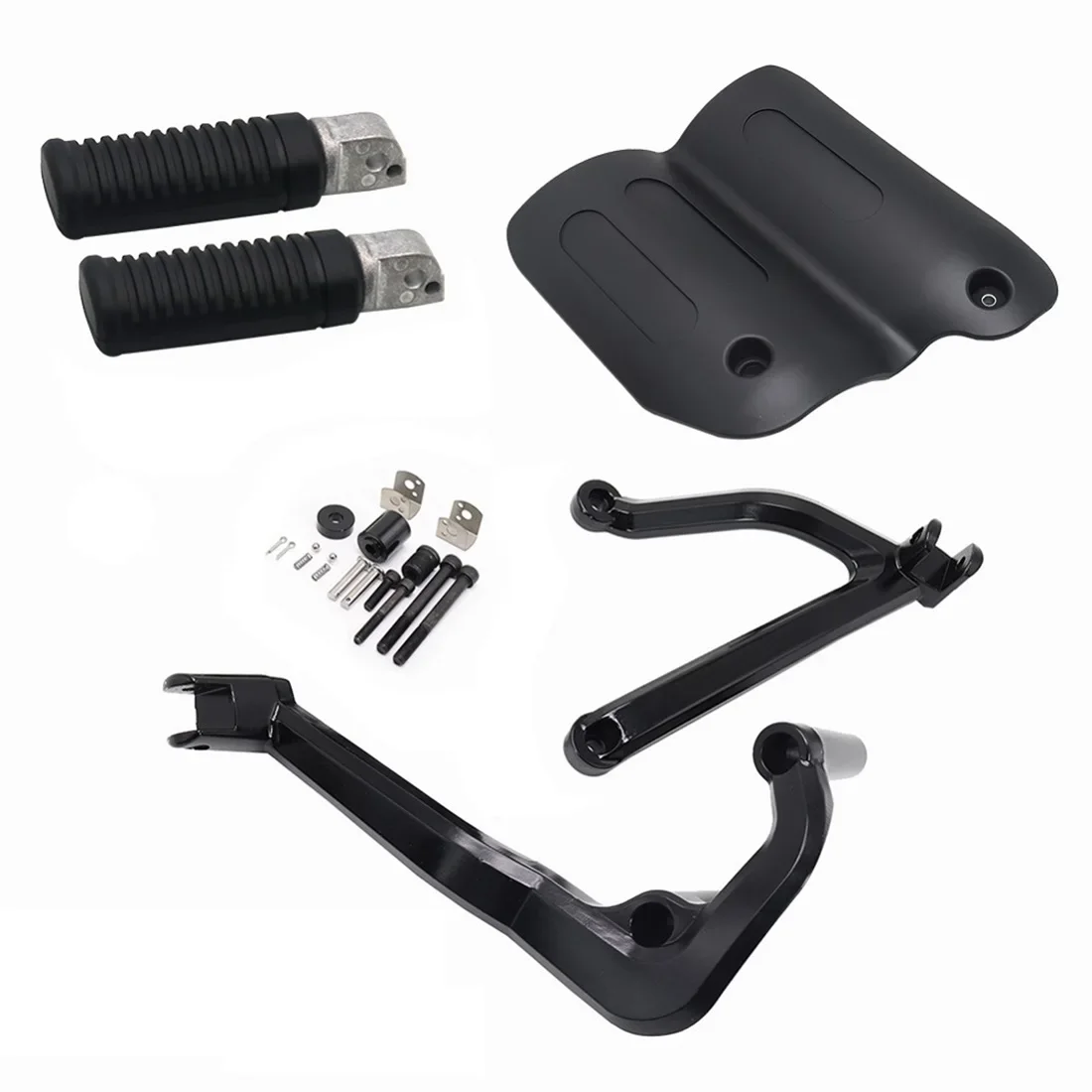 Rear Passenger Foot Pegs Rests Pedal w/Mount Heat Shield Deflector Cover For Harley Sportster S 1250 RH1250 RH