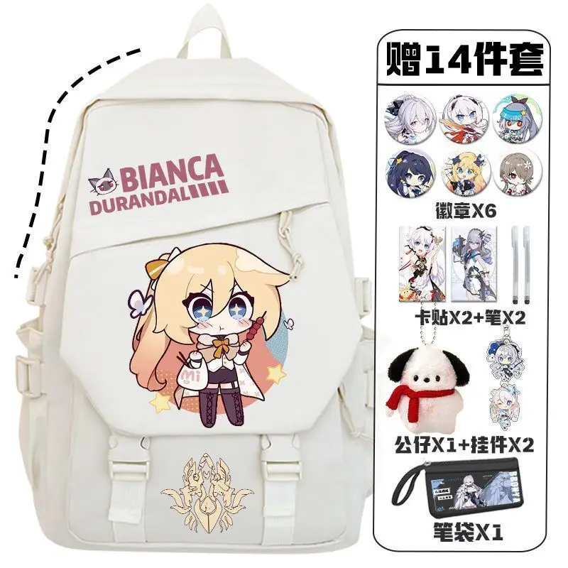 Honkai Impact 3 Boys Girls, Ins Style Korean Version New Backpack For Elementary And Middle School Students, Co-Branded Large An