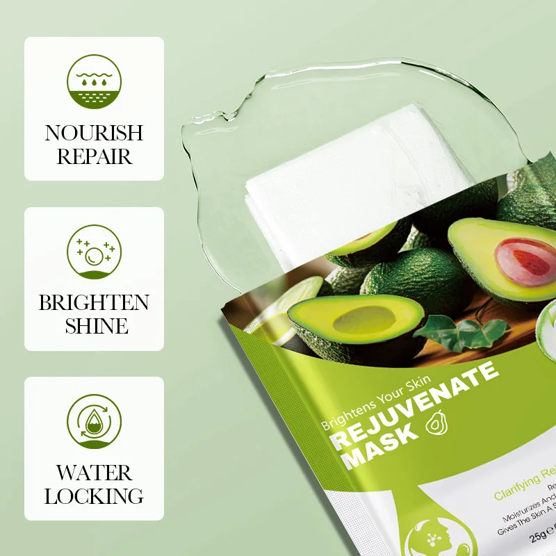 10-Pack 2025 Avocado Hydrating Mask - For Clear & Smooth Skin, Deep Moisture
