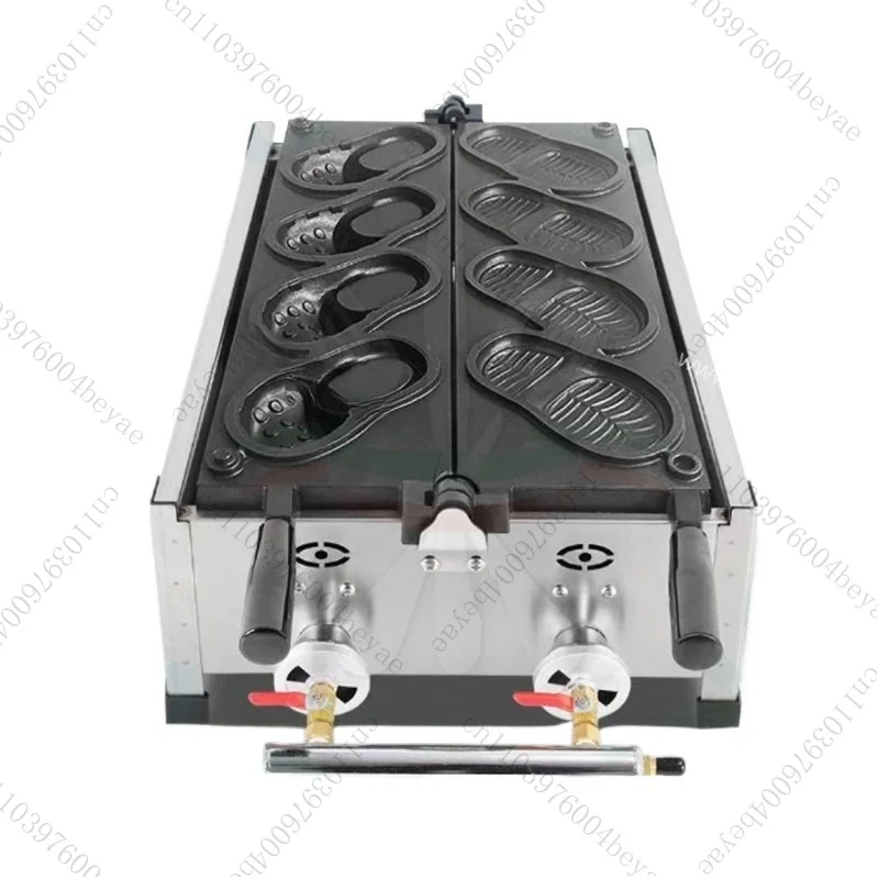 Electric Shoes Shape Waffle Making Machine Non-stick Coating  Shoe Shaped Bread Maker Baker Commercial