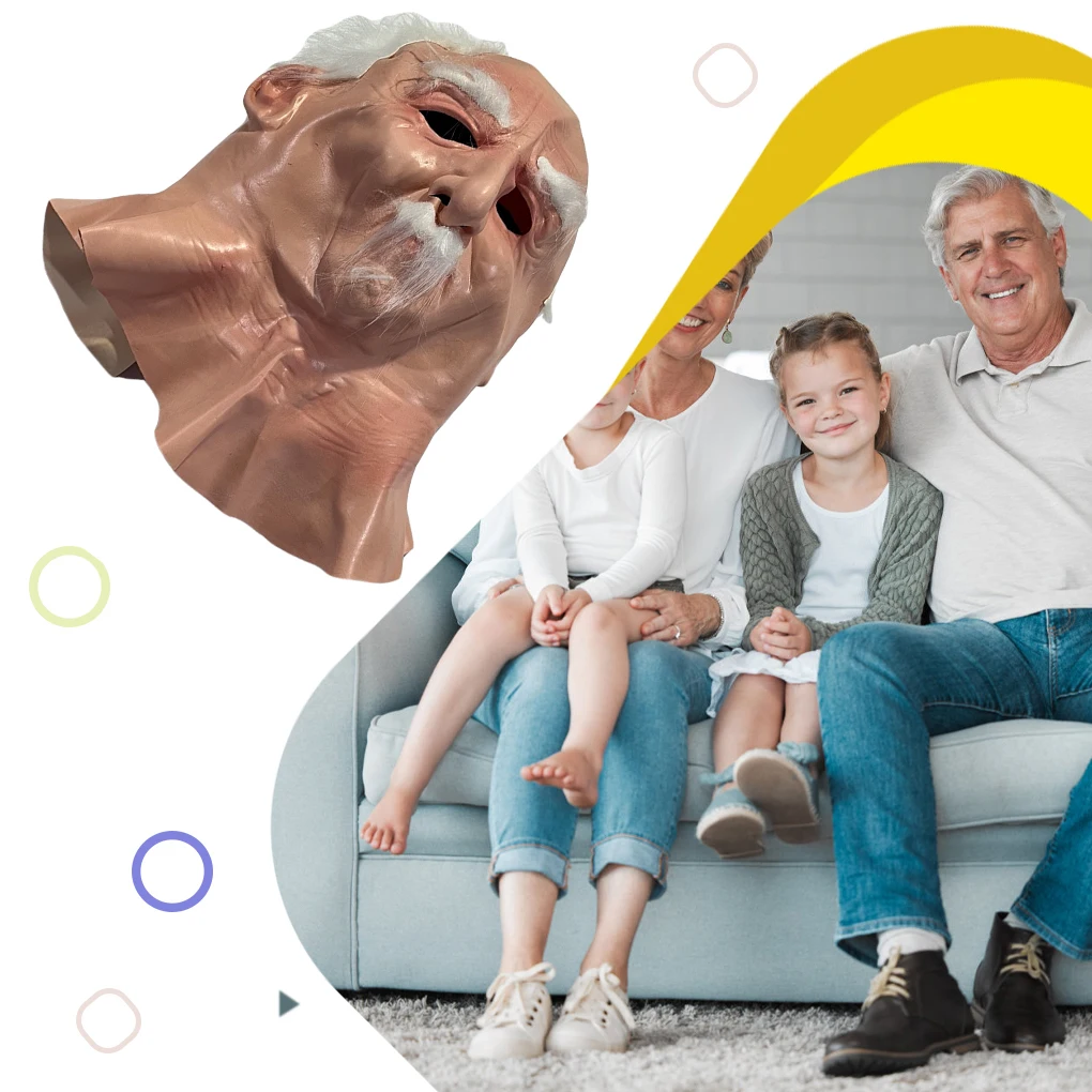 Experience Authenticity With Old Man Masks For Dress-up Fun Made With Latex Realistic Old Man Masks As Shown