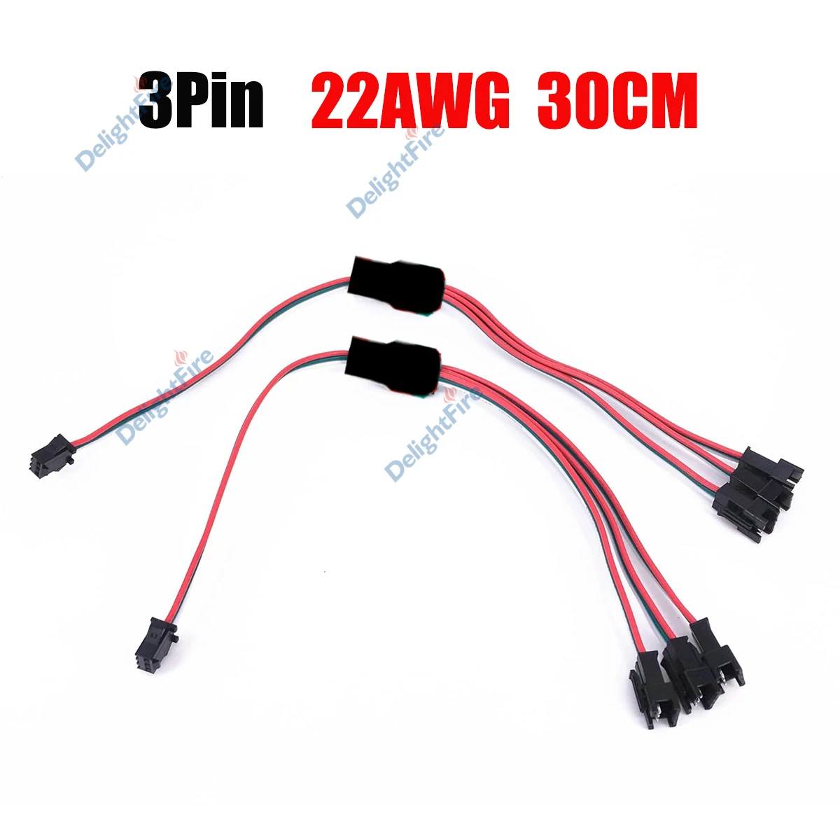 

1 to 3 SM JST Connector Wire15cm 30cm 3pin Male Female Wire Terminals for WS2812B WS2811 SK6812 LED Strip Lights Pixel Light